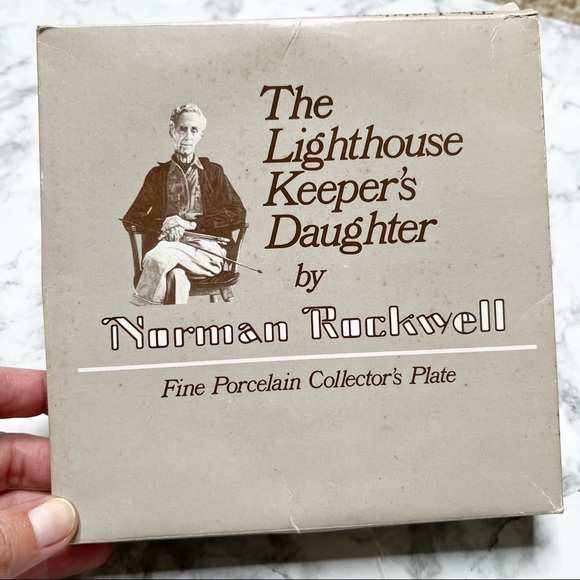 Norman Rockwell Vintage The Lighthouse Keeper’s Daughter Collector’s Plate IOB - Picture 9 of 11